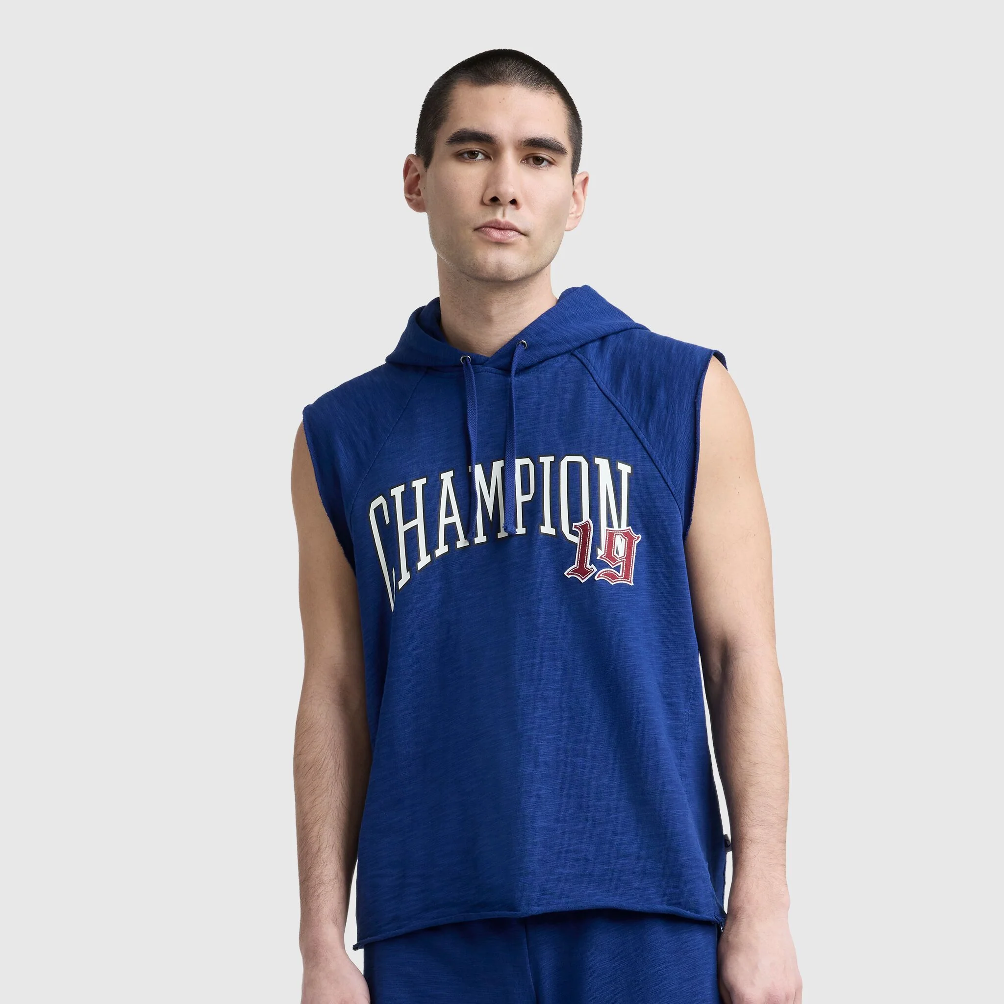 Modern Retro Washed Sleeveless Hoodie, C Logo
